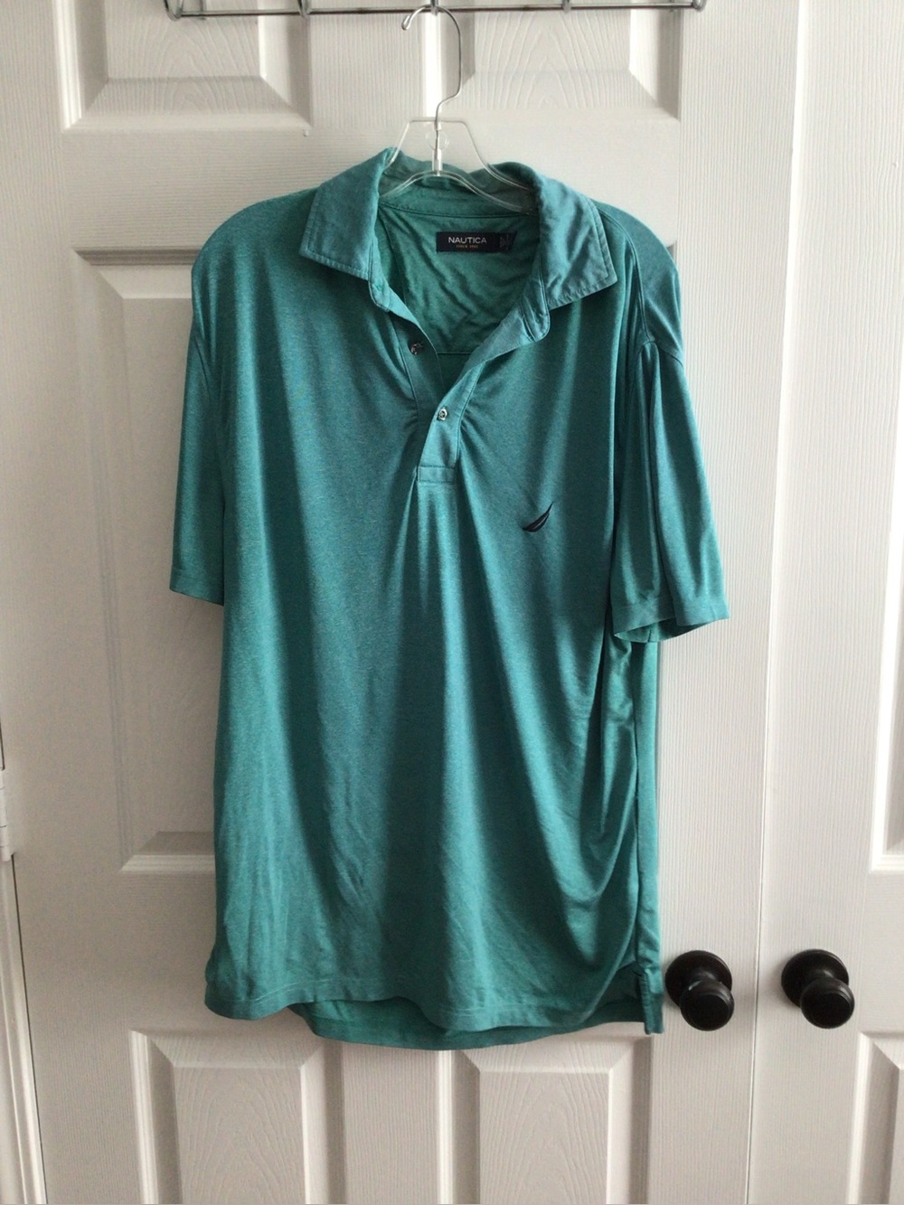 Nautica Men's Teal-Green Polo Shirt